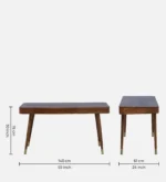 Wooden Sheesham Study Table with Open Shelves - Image 3