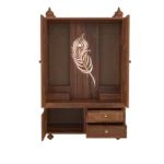 Handcrafted Sheesham Wood Home Temple with Intricate Traditional Carving, Perfect for Pooja Room - Image 5
