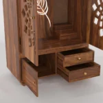 Handcrafted Sheesham Wood Home Temple with Intricate Traditional Carving, Perfect for Pooja Room - Image 6