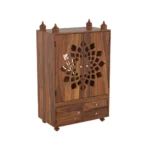 Handcrafted Sheesham Wood Home Temple with Intricate Traditional Carving, Perfect for Pooja Room - Image 7