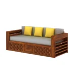 Wrenford Sheesham Wood Sofa Cum Bed in Scratch Resistant Antique Teak Finish - Image 8