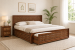 Zenton Solid Sheesham Wood Bed with Underbed Storage