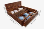 Zenton Solid Sheesham Wood Bed with Underbed Storage - Image 3