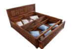 Zenton Solid Sheesham Wood Bed with Underbed Storage - Image 6