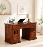 Winston Solid Wood Study Table in Antique Honey Finish