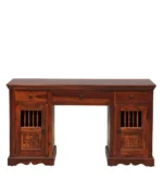 Winston Solid Wood Study Table in Antique Honey Finish - Image 5
