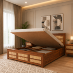 Cassidy Solid Wood Bed with Drawer Storage