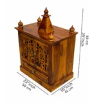 Aveline Solid Sheesham Wood Temple with Classic Carved Design - Image 6