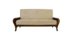 Bramwell Solid Sheesham Wood Three Seater Sofa Set with Cushions - Image 4