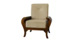 Bramwell Solid Sheesham Wood Three Seater Sofa Set with Cushions - Image 5