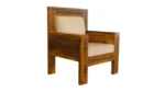 Kensworth Solid Sheesham Wood L-Shape Sofa Set with Cushioned Seating - Image 4