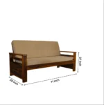 Kingswell Sheesham Wood L-Shape Sofa Set with Premium Upholstery - Image 4