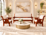 Marlowe Solid Sheesham Wood Sofa Set with Intricate Carved Design