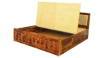 Mason Solid Wood Hydraulic Storage Bed with Handcrafted Sheesham Wood Frame - Image 2