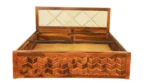 Mason Solid Wood Hydraulic Storage Bed with Handcrafted Sheesham Wood Frame - Image 4