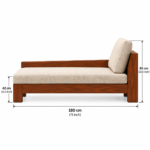 Ridgemont Solid Sheesham Wood Sofa Set with High Back Cushions - Image 4