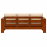 Ridgemont Solid Sheesham Wood Sofa Set with High Back Cushions - Image 5