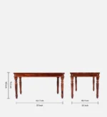 Samuel Solid Wood 6 Seater Dining Set with Fabric Upholstered Seating - Image 6