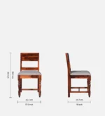 Samuel Solid Wood 6 Seater Dining Set with Fabric Upholstered Seating - Image 7