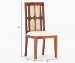Samuel Solid Wood 6 Seater Dining Set with Fabric Upholstered Seating - Image 9
