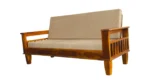 Sterling Sheesham Wood Sofa Set with Curved Armrest in Natural Finish - Image 5