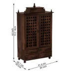 Aarohi Elegant Wooden Mandir with Timeless Traditional Design - Image 3