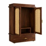 Aadhya Classic Wooden Home Temple with Storage - Image 2