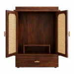 Aadhya Classic Wooden Home Temple with Storage - Image 3