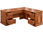 Alton Large Solid Sheesham Wood L-Shaped Executive Office Desk - Image 2