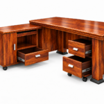 Mason Large Solid Sheesham Wood L-Shaped Manager Office Desk - Image 3