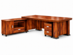 Mason Large Solid Sheesham Wood L-Shaped Manager Office Desk - Image 5