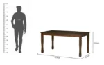 Reyansh Classic Solid Wood 6 Seater Dining Table Set - Image 6