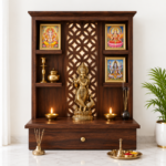 Tanvi Classic Wooden Pooja Mandir with Spacious Prayer Area
